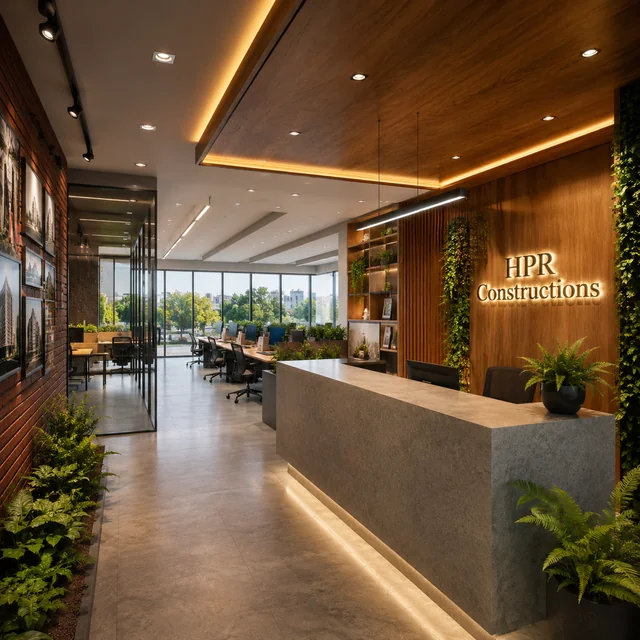 HPR Avani villa reception lobby with double-height entrance foyer HPR Avani villa reception lobby with double-height entrance foyer